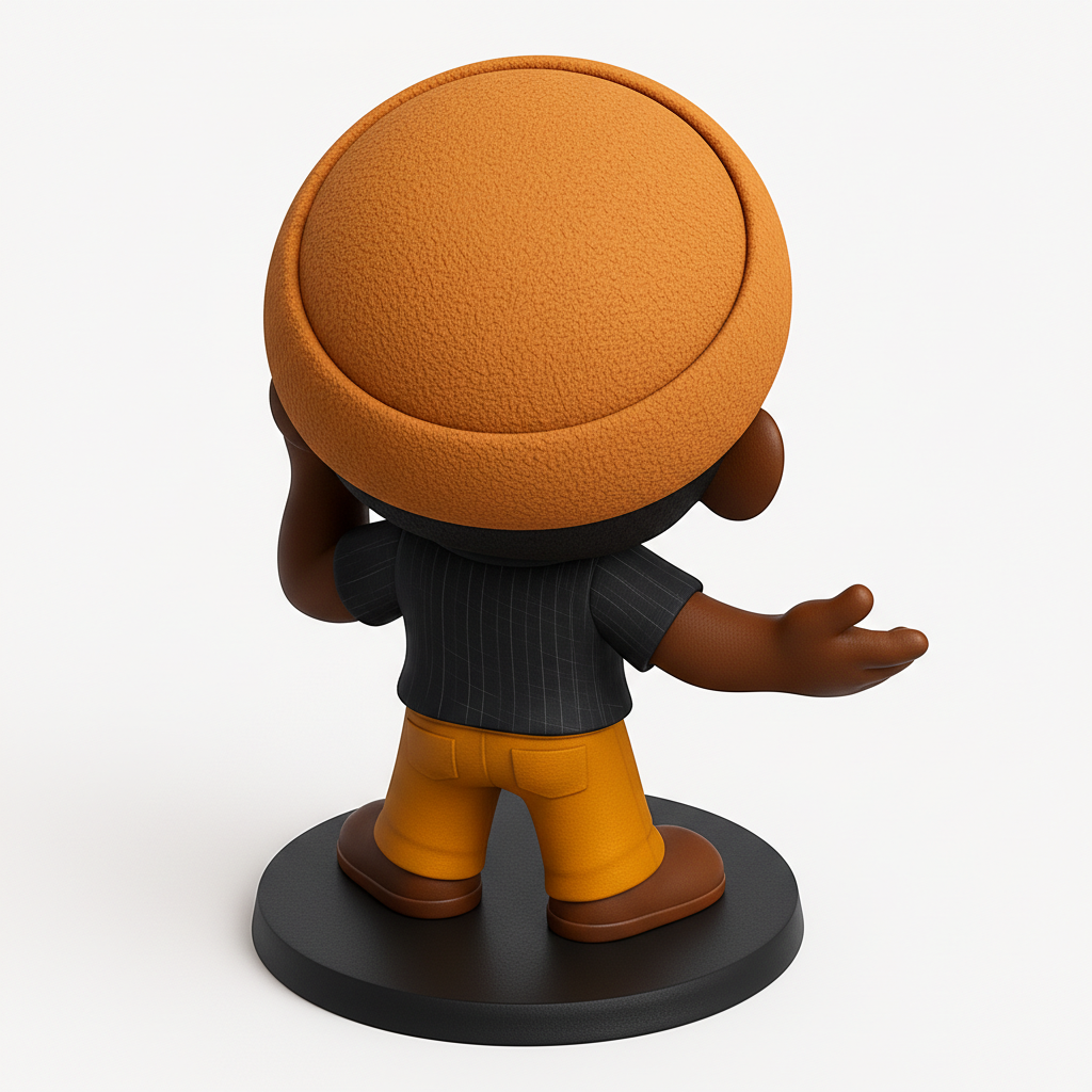 face anatomy 3d model-create 3d face model from photo_Print Happiness! Cheerful Bearded Beanie Figurine