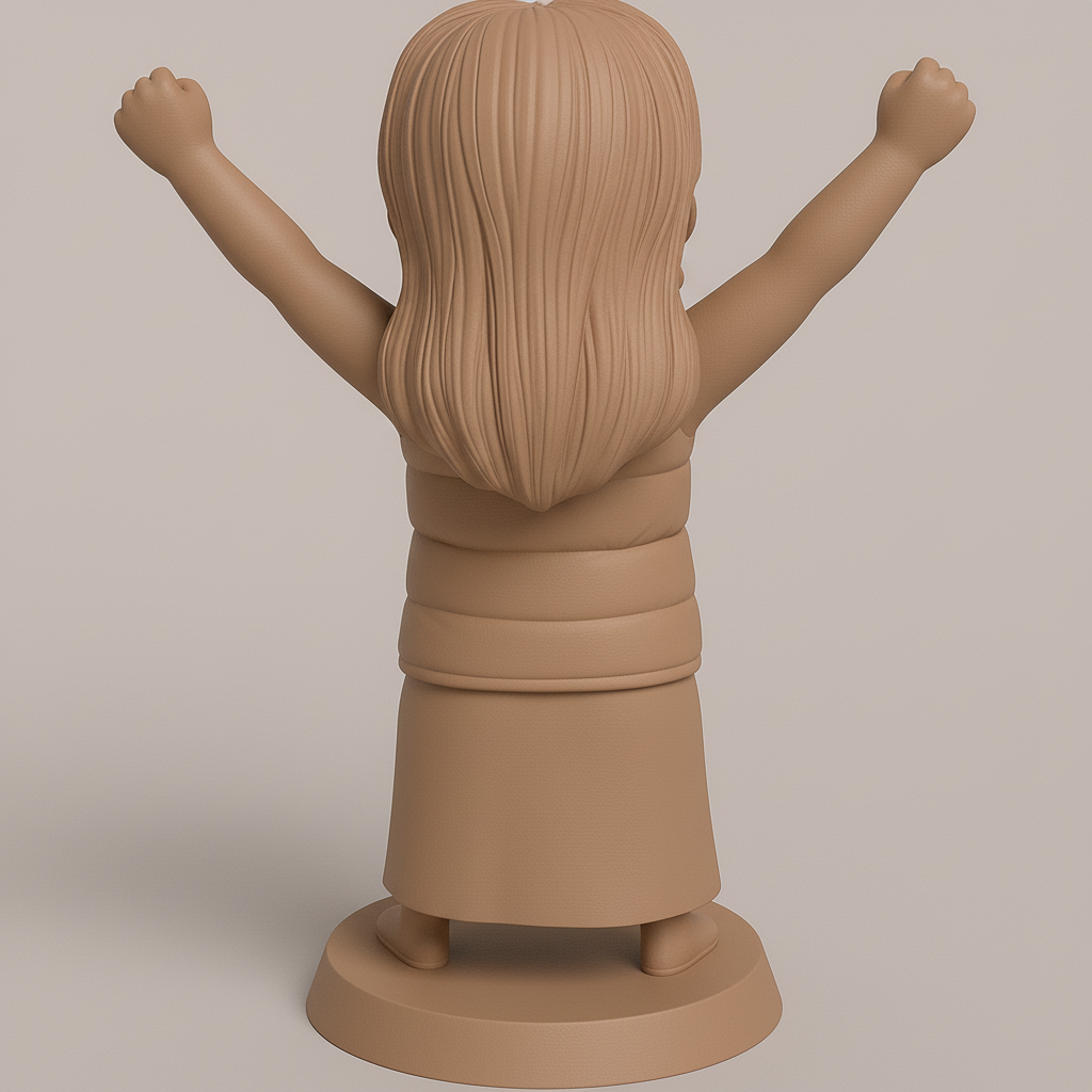 silhouette 3d printer maker-3d portrait printing_Joyful Celebration Figure for 3D Printing