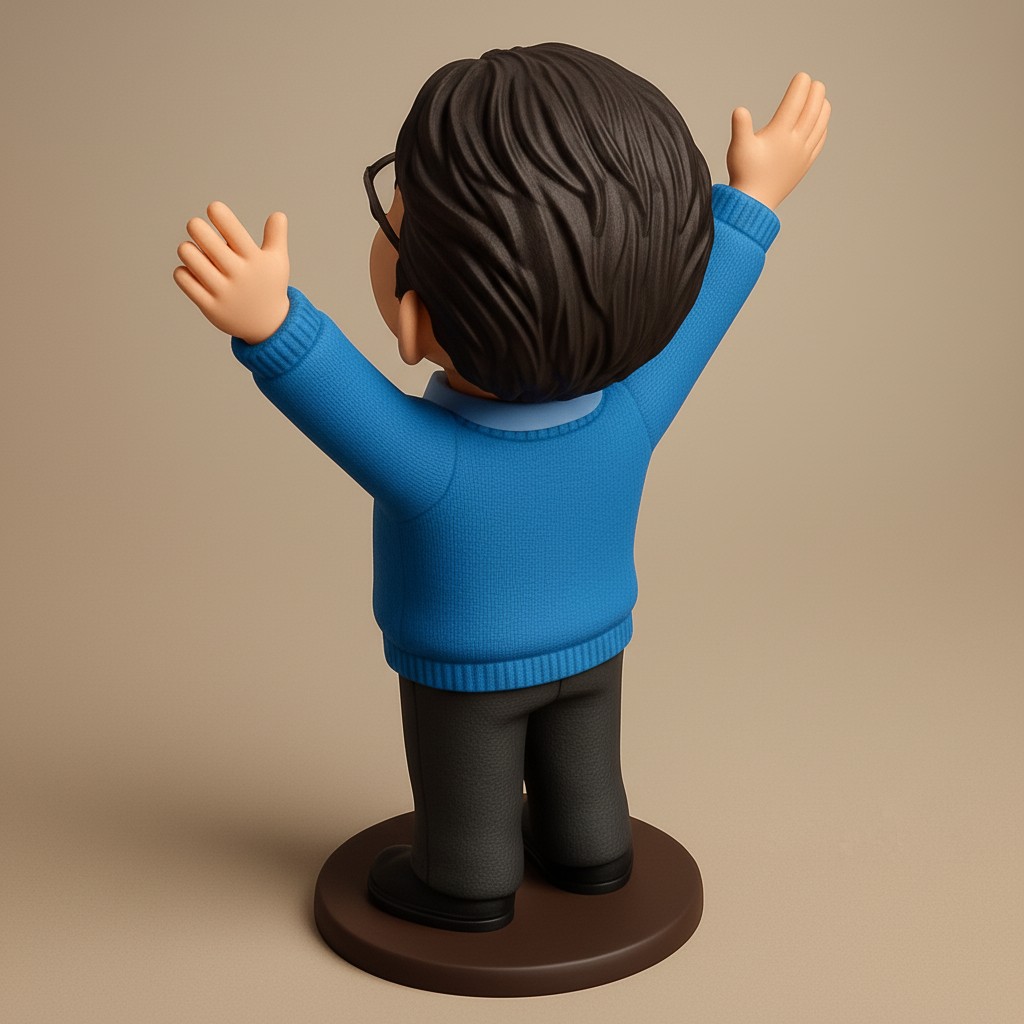 face anatomy 3d model-create 3d face model from photo_Joyful Character Figure for Printing