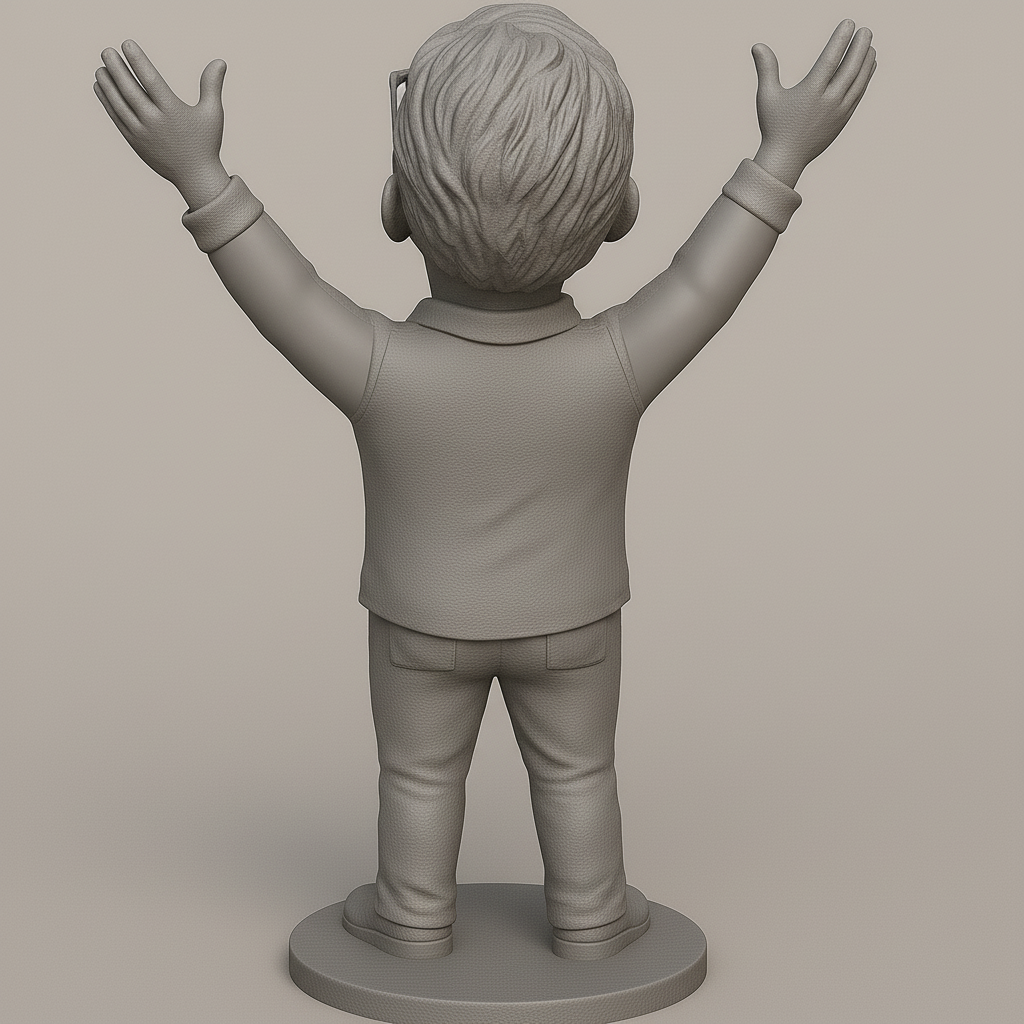 silhouette 3d printer maker-3d portrait printing_Joyful Celebrant 3D Model