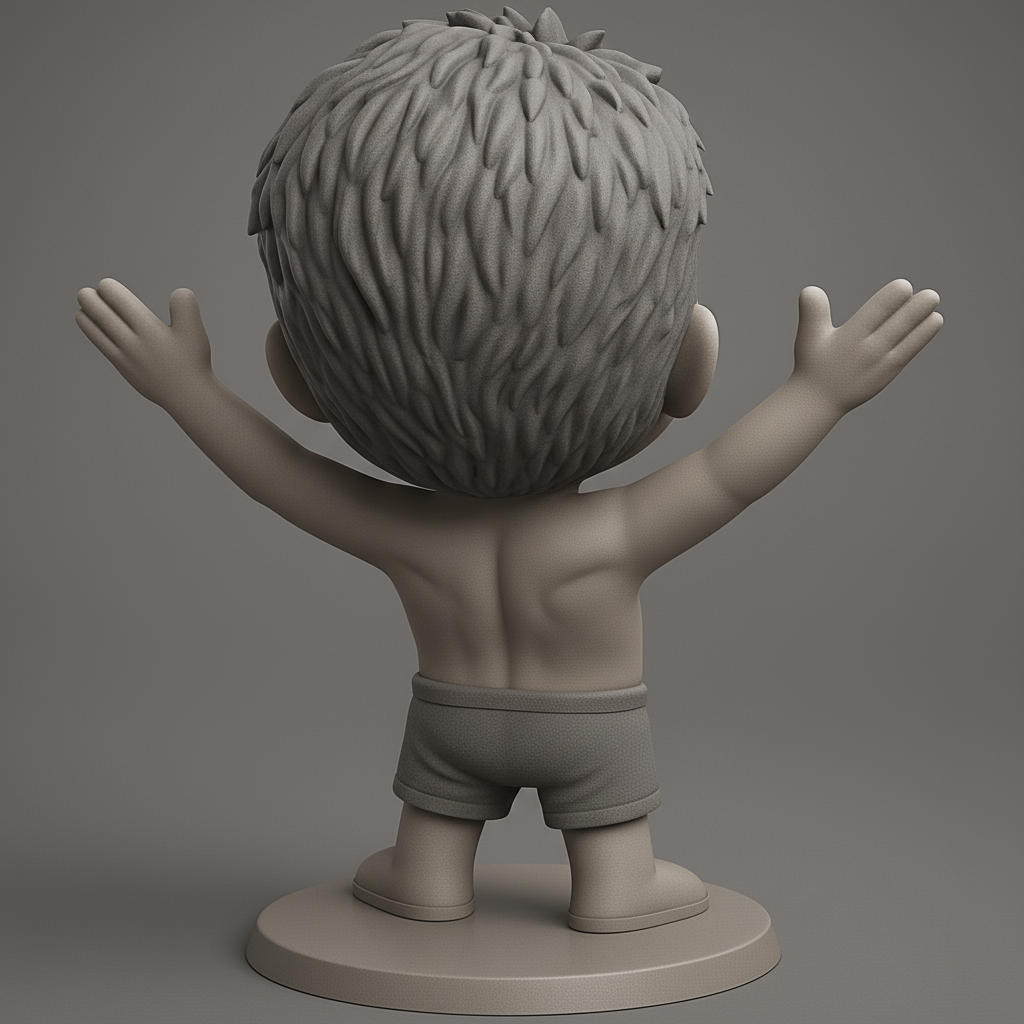 face to 3d model ai-3D portrait printing from photo_Smiling Chibi Figure: Bring Joy to Your Space!