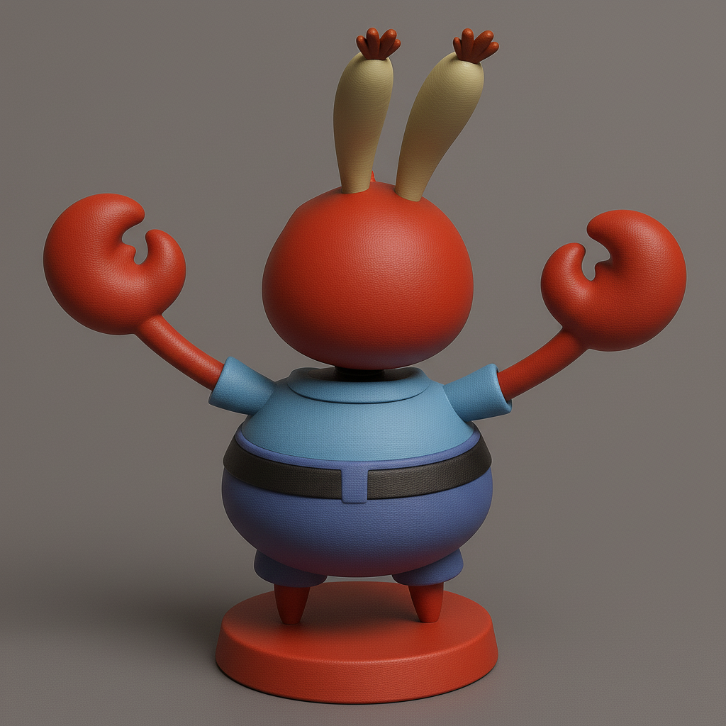 face anatomy 3d model-create 3d face model from photo_Cheerful Crab Figurine for Fun Decor