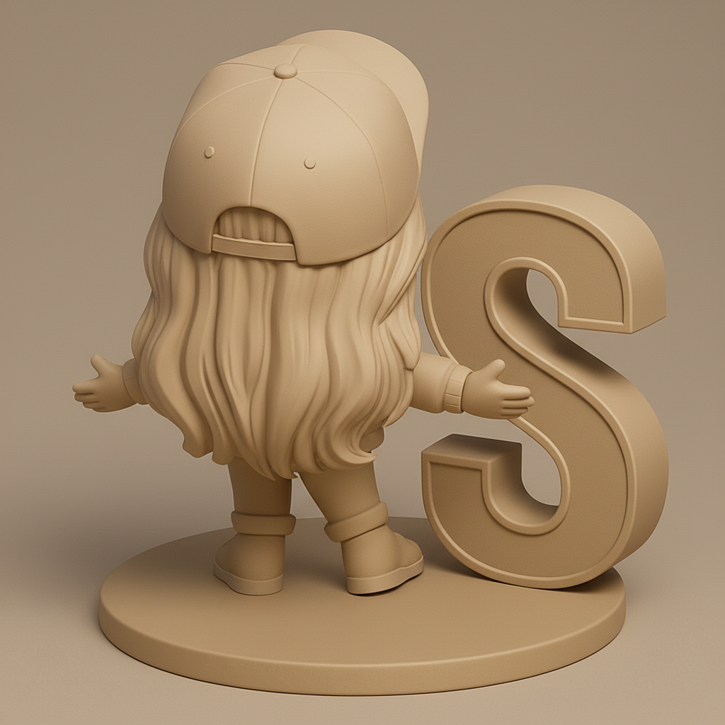 face to 3d model ai-3D portrait printing from photo_Charming 'S' Chibi Girl Figure - Welcome Fun!