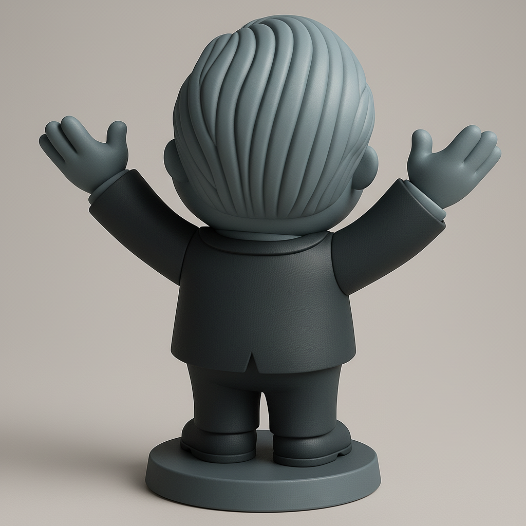 silhouette 3d printer maker-3d portrait printing_Cheerful Character Figure for Your Collection