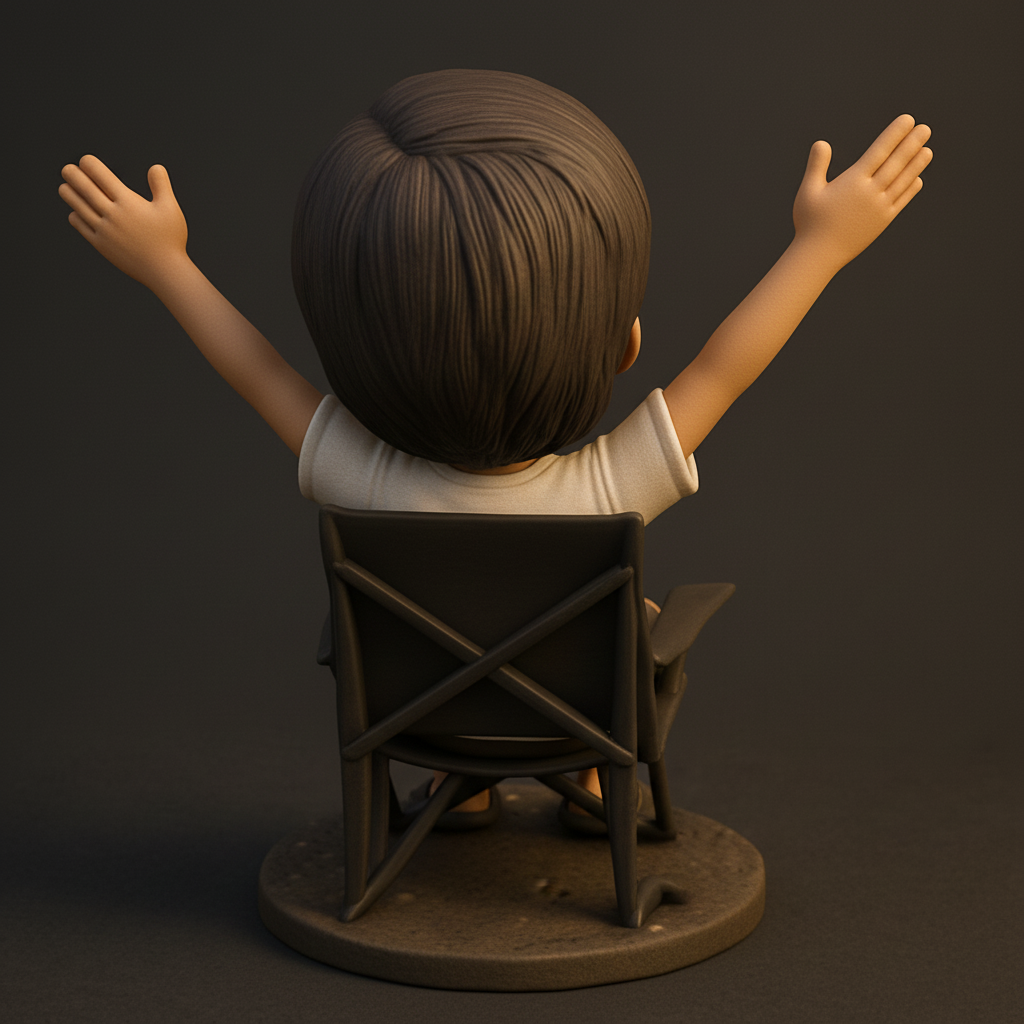face to 3d model ai-3D portrait printing from photo_Happy Child Figurine: Spread Joyful Vibes!