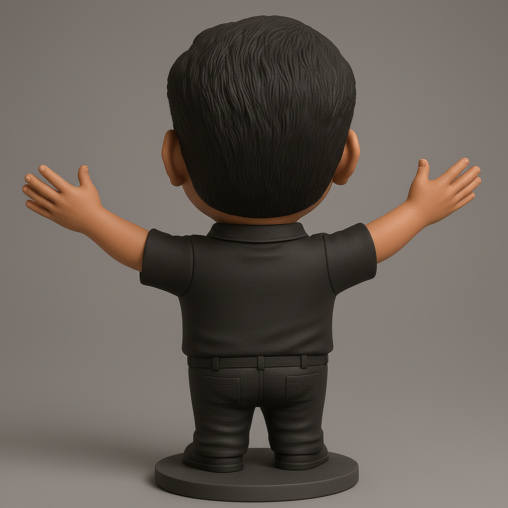 face anatomy 3d model-create 3d face model from photo_Cheerful Bobblehead Figure for Fun Decor