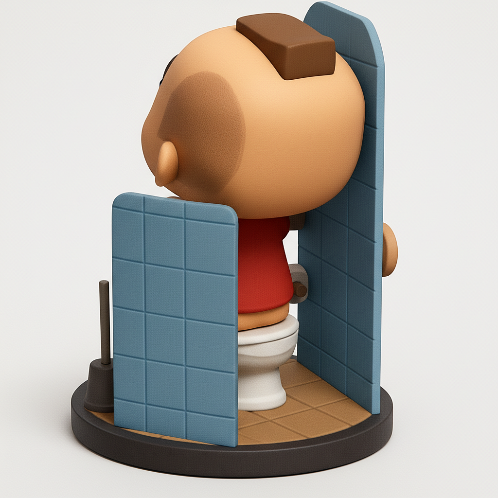 face anatomy 3d model-create 3d face model from photo_Smiling Potty Pal Desk Decor