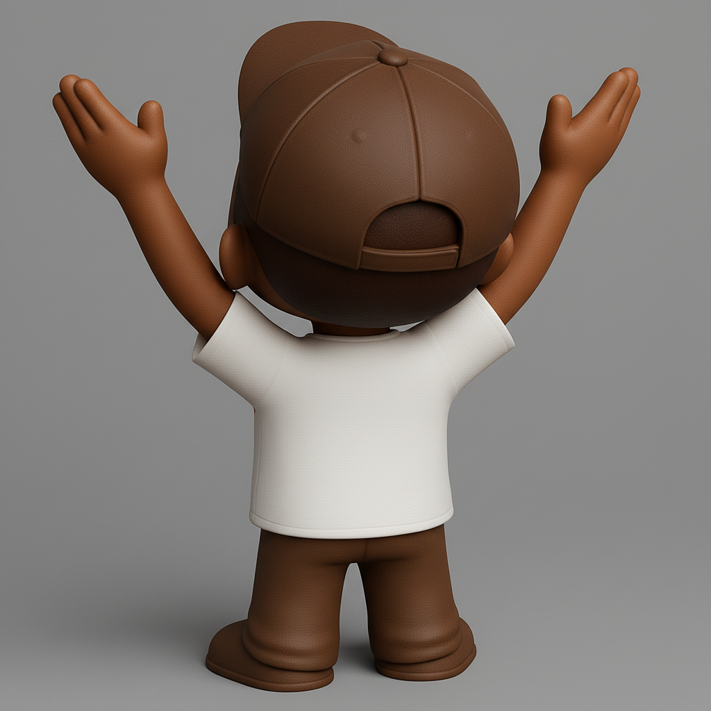 face anatomy 3d model-create 3d face model from photo_Celebrate Joy: Funko-Style Enthusiast Figure