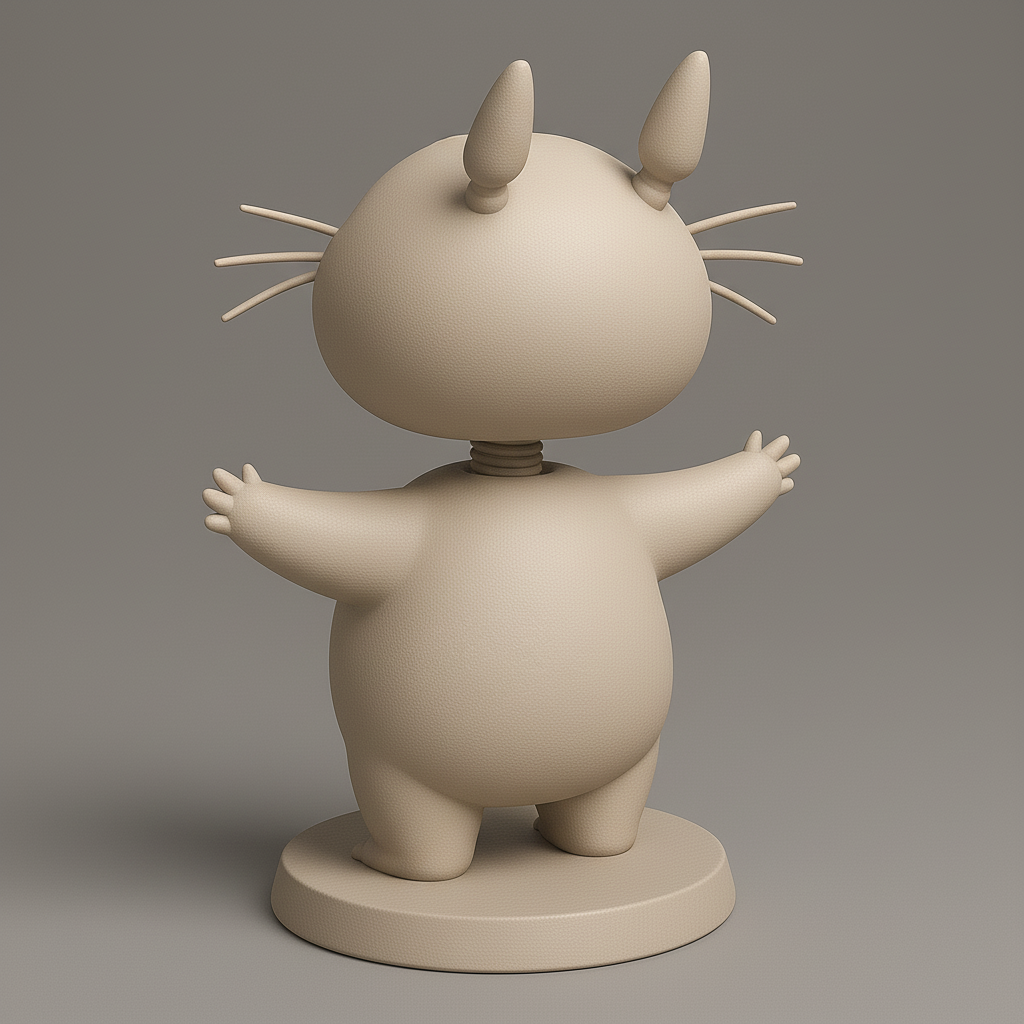 silhouette 3d printer maker-3d portrait printing_Joyful Rotating Character Model