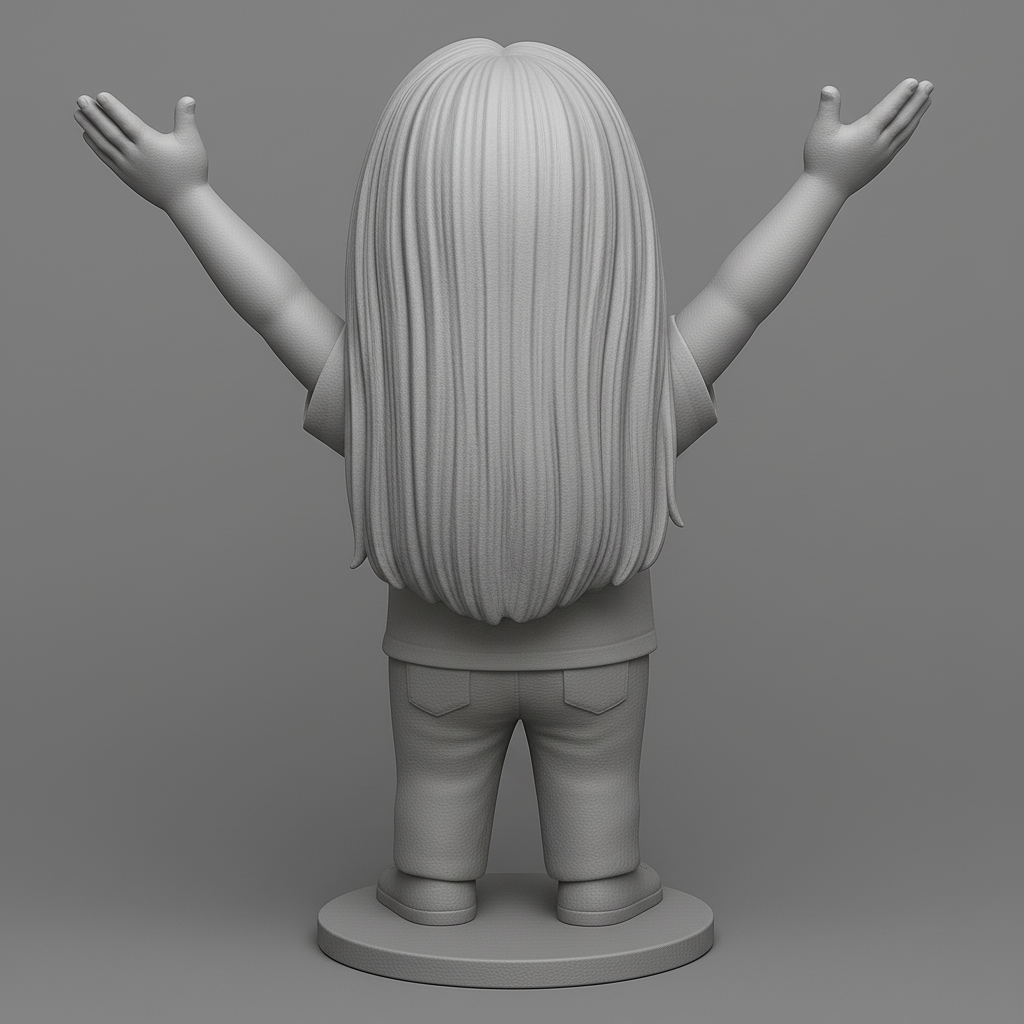 face anatomy 3d model-create 3d face model from photo_Joyful 3D Figurine with Outstretched Arms