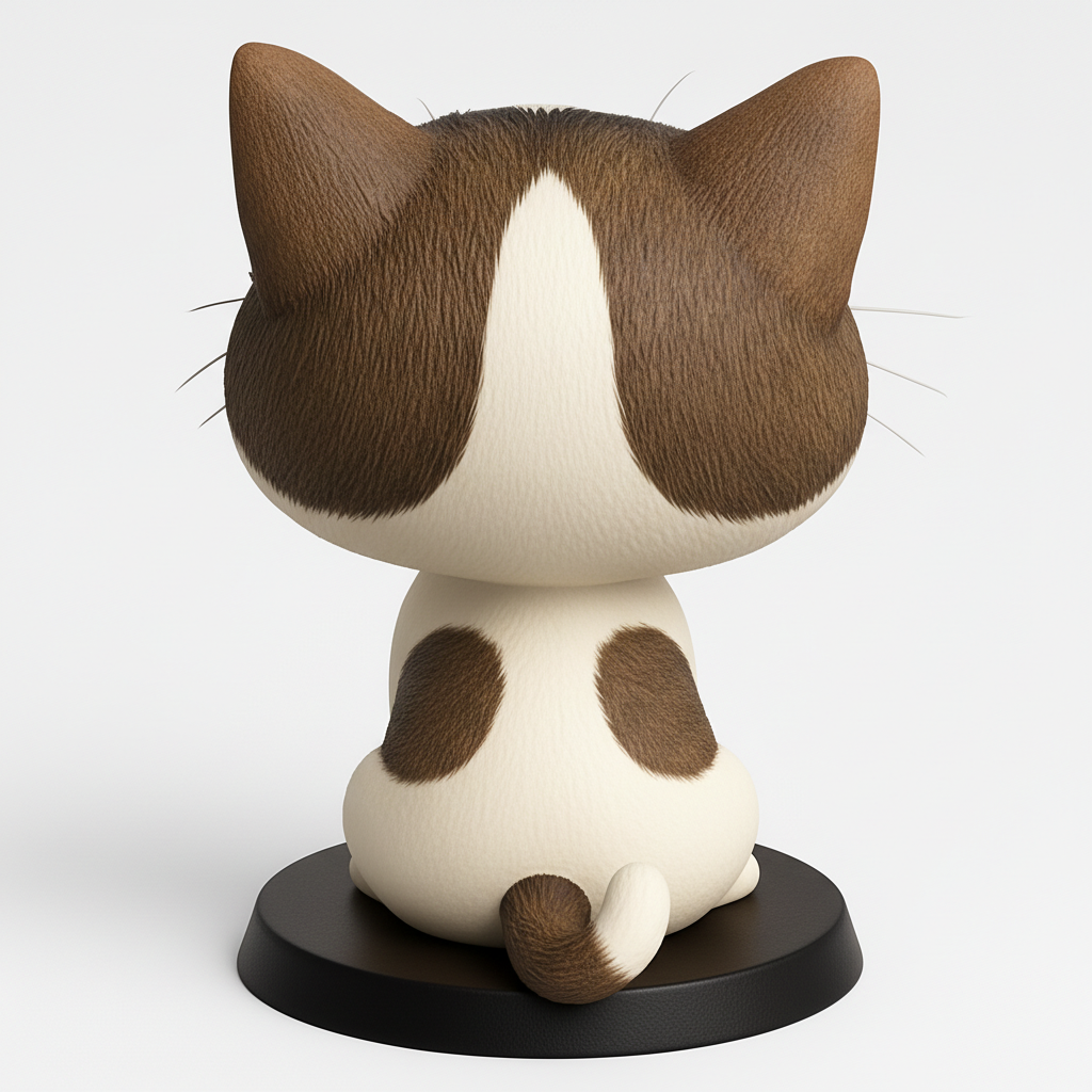 face to 3d model ai-3D portrait printing from photo_Spread Joy with This Cute Smiling Cat Figurine!