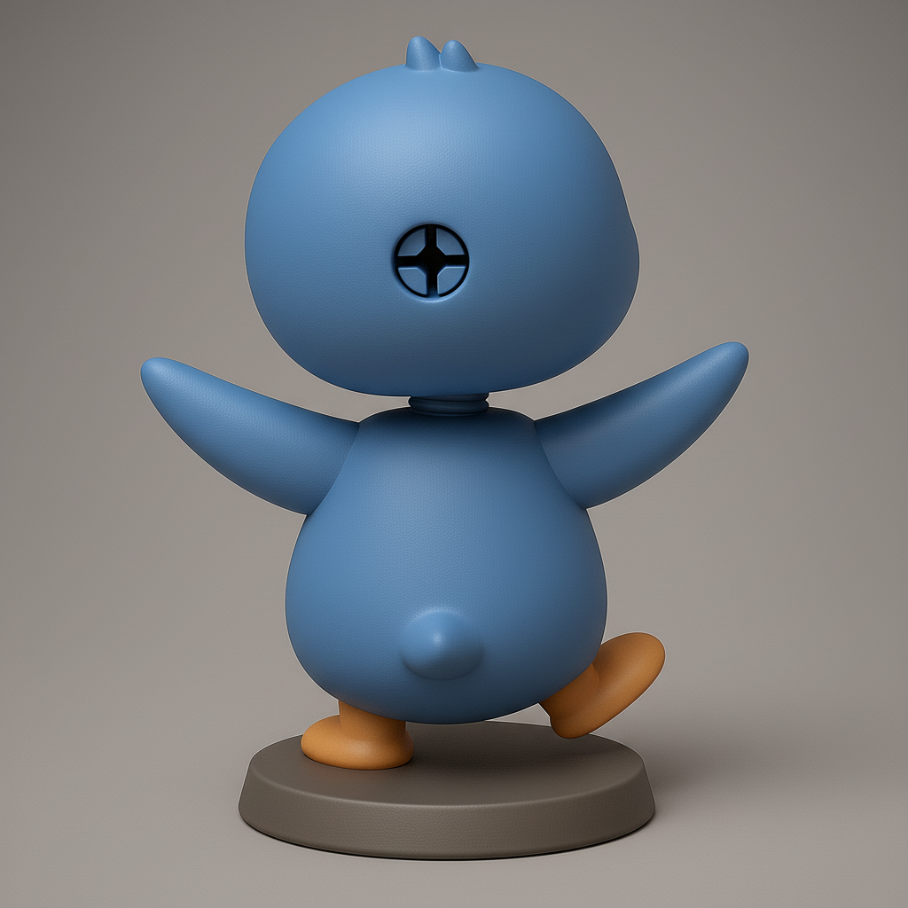 face anatomy 3d model-create 3d face model from photo_Joyful Penguin Figurine for 3D Printing