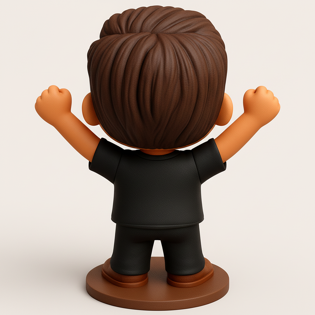 face to 3d model ai-3D portrait printing from photo_Joyful Pop-Style Figure - Celebrate Success!