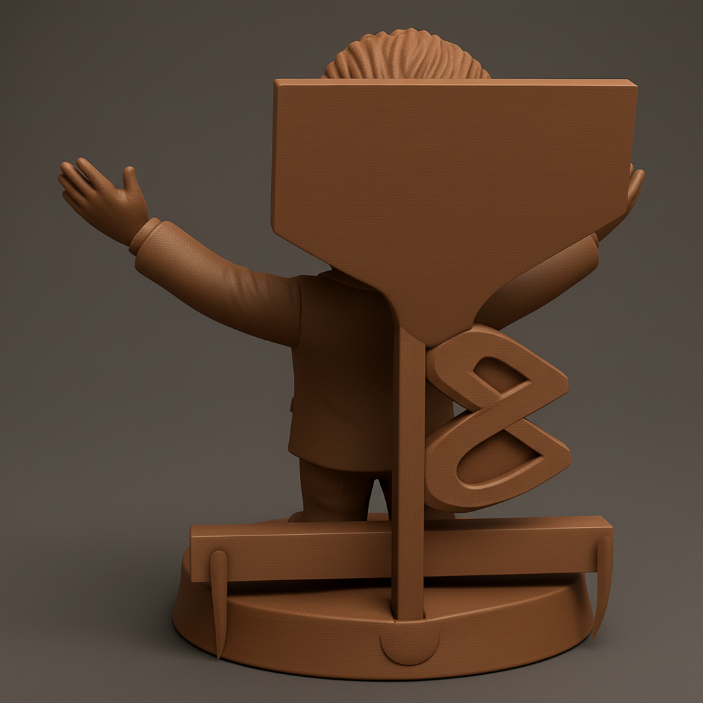 face to 3d model ai-3D portrait printing from photo_Elite Social Club Nigeria Award: Joyful Figure Trophy