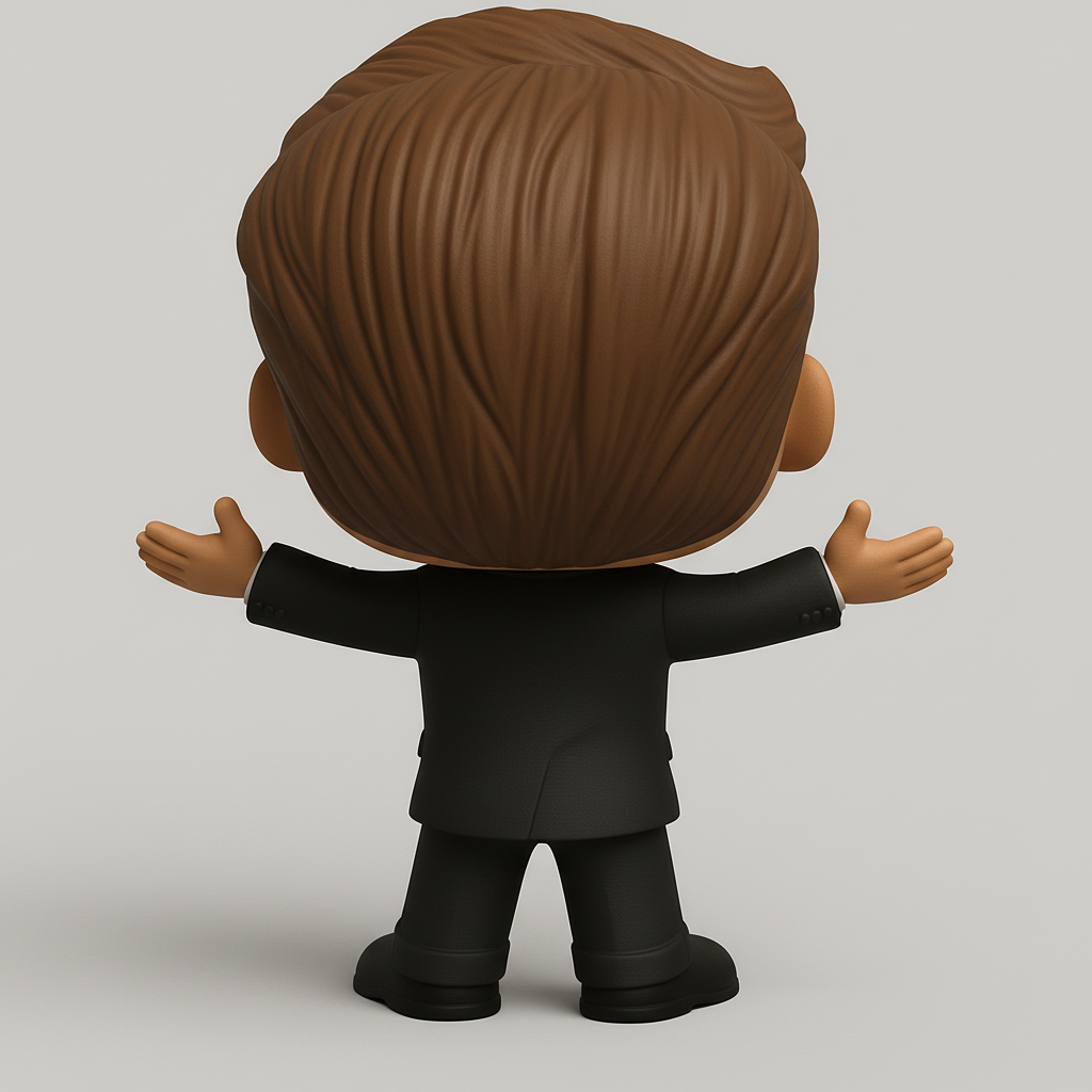 face to 3d model ai-3D portrait printing from photo_Smiling Businessman Funko Style - Print Your Desk Buddy!