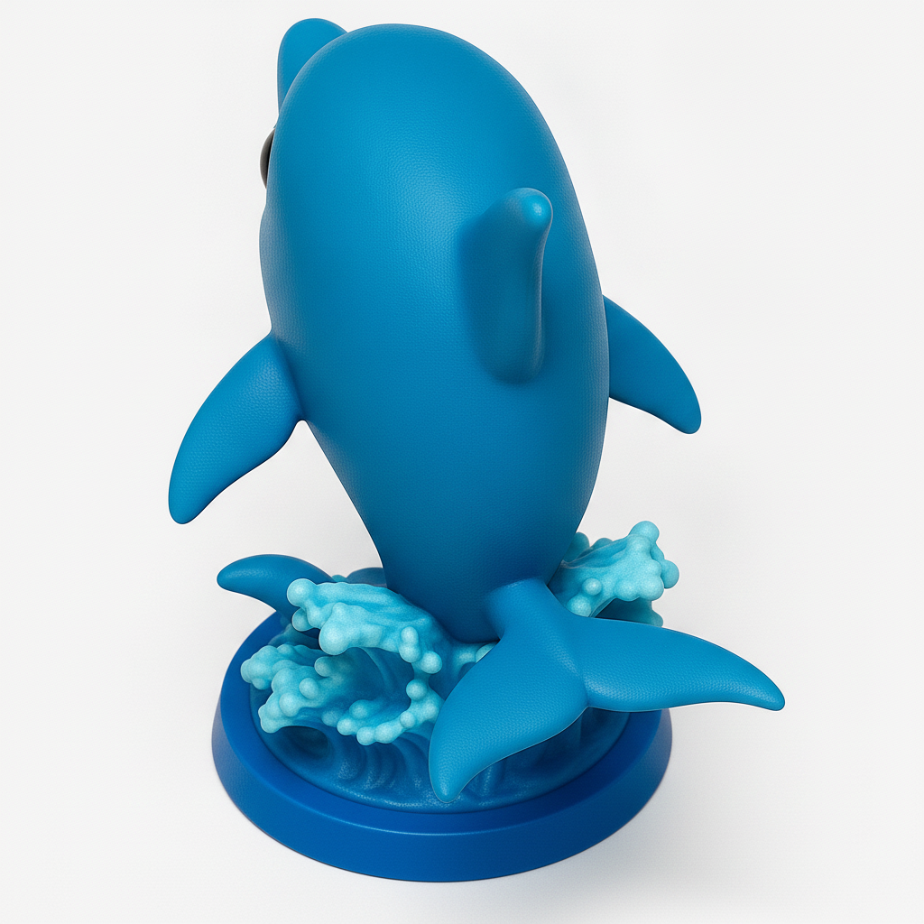 face to 3d model ai-3D portrait printing from photo_Joyful Dolphin Splash! Easy-Print Ocean Decor