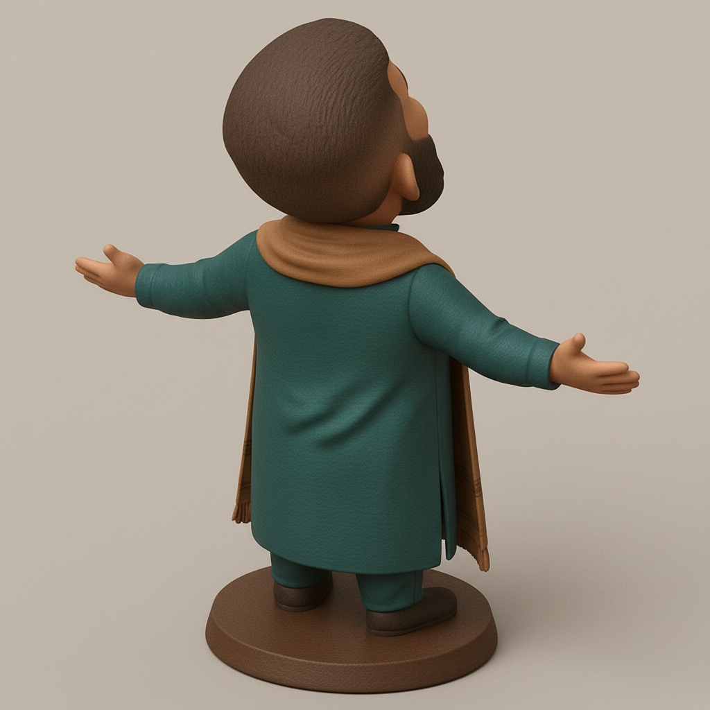 face anatomy 3d model-create 3d face model from photo_Embrace Joy: Happy Man Figurine 3D Print