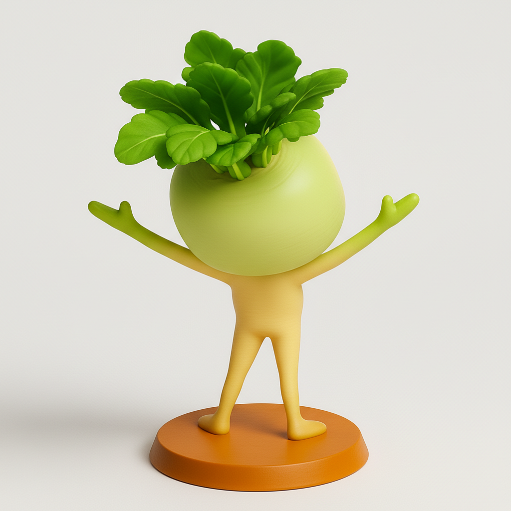 face anatomy 3d model-create 3d face model from photo_Cheerful Turnip Buddy Desk Decor