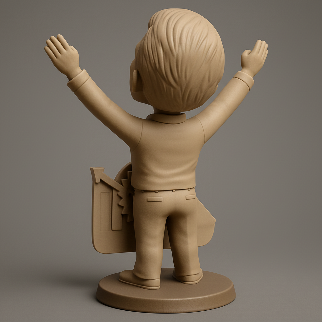 silhouette 3d printer maker-3d portrait printing_Triumphant Swing Trader: Celebrate Market Success!