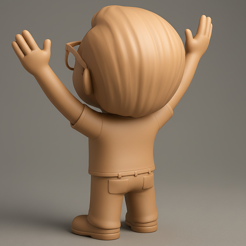 face to 3d model ai-3D portrait printing from photo_Uplifting Desk Buddy: Celebrate Joy with This Happy Friend!