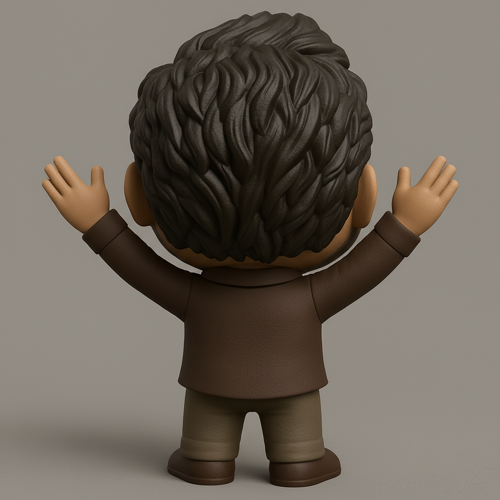 face to 3d model ai-3D portrait printing from photo_Cheery Chibi Man: Your Desk's New Happiest Companion