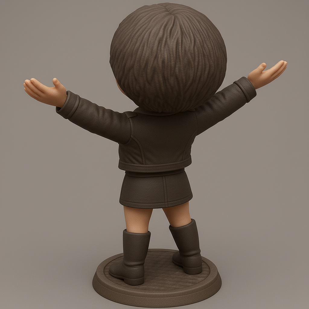 silhouette 3d printer maker-3d portrait printing_Joyful Character Figurine for 3D Printing