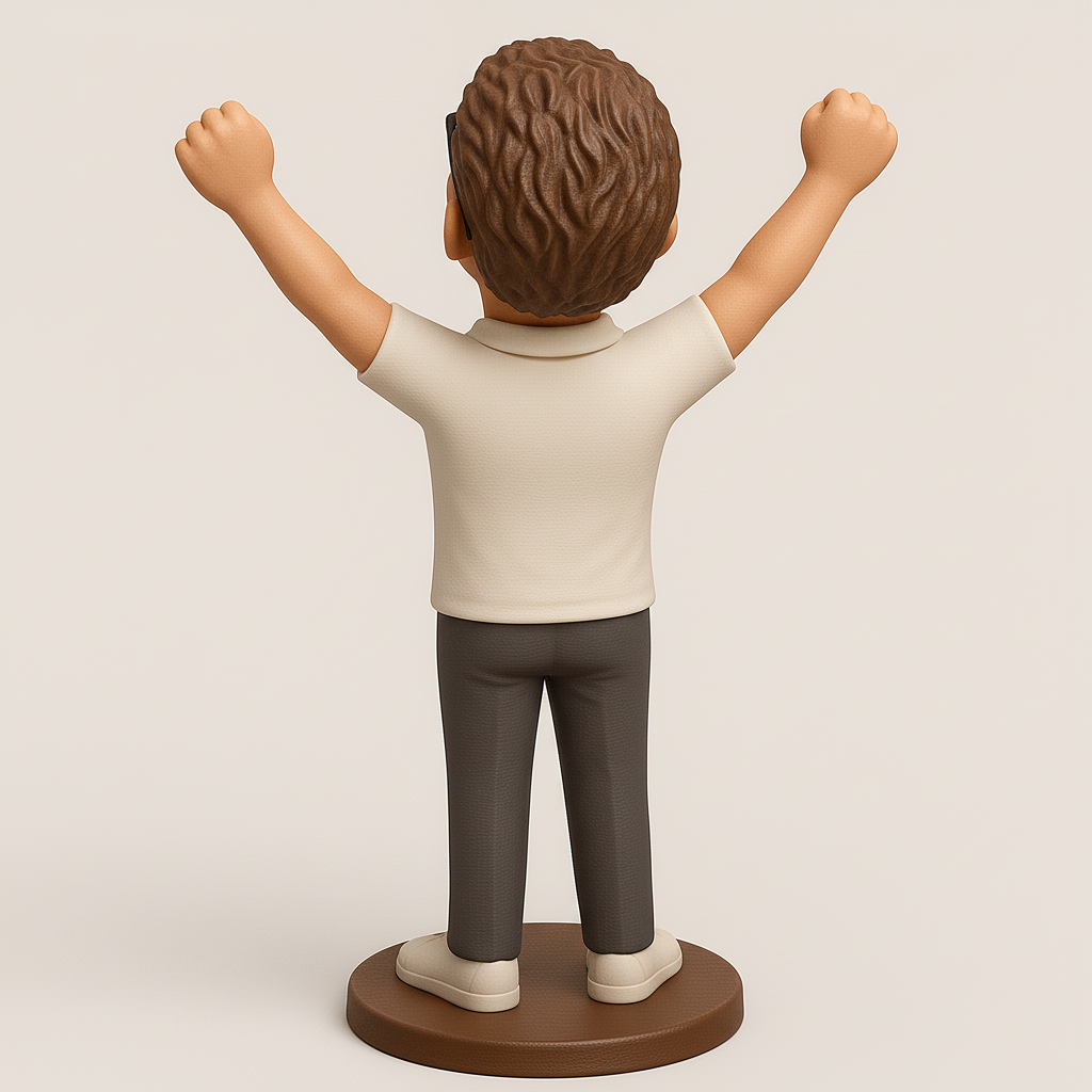 silhouette 3d printer maker-3d portrait printing_Joyful Celebrator 3D Model