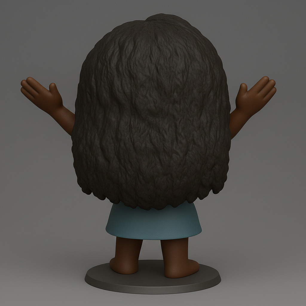 face anatomy 3d model-create 3d face model from photo_Celebrate Joy: Cheerful Woman Collectible Figurine