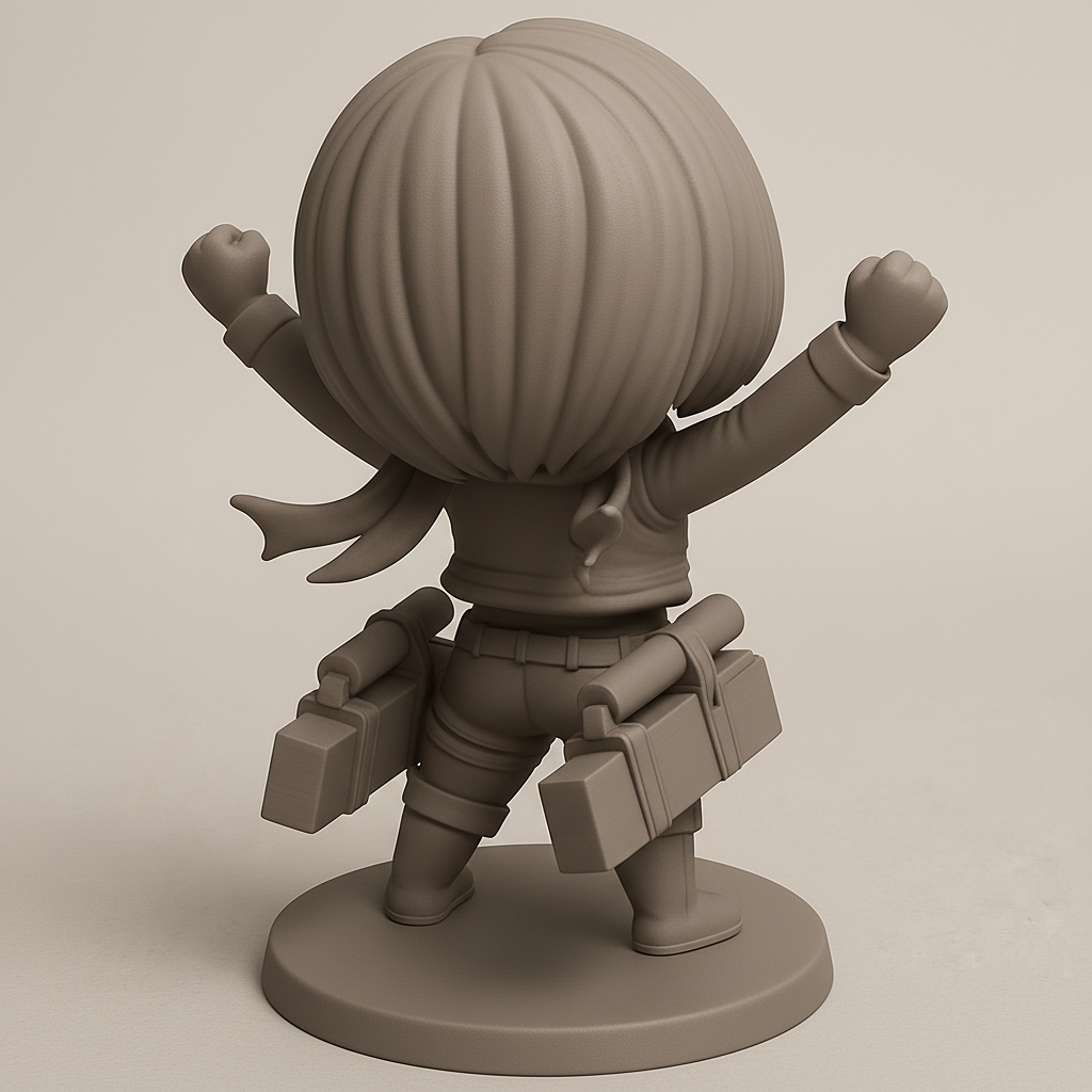 silhouette 3d printer maker-3d portrait printing_Mikasa Ackerman