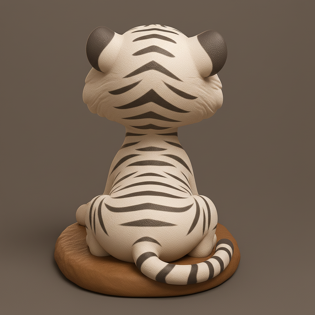 face anatomy 3d model-create 3d face model from photo_Adorable Smiling Tiger Figurine