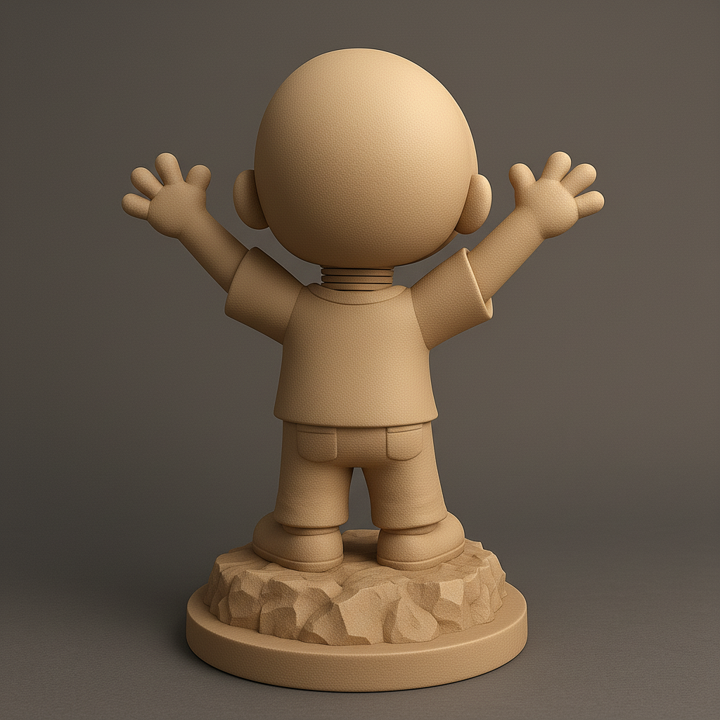 face anatomy 3d model-create 3d face model from photo_Joyful 3D Character Model for Printing