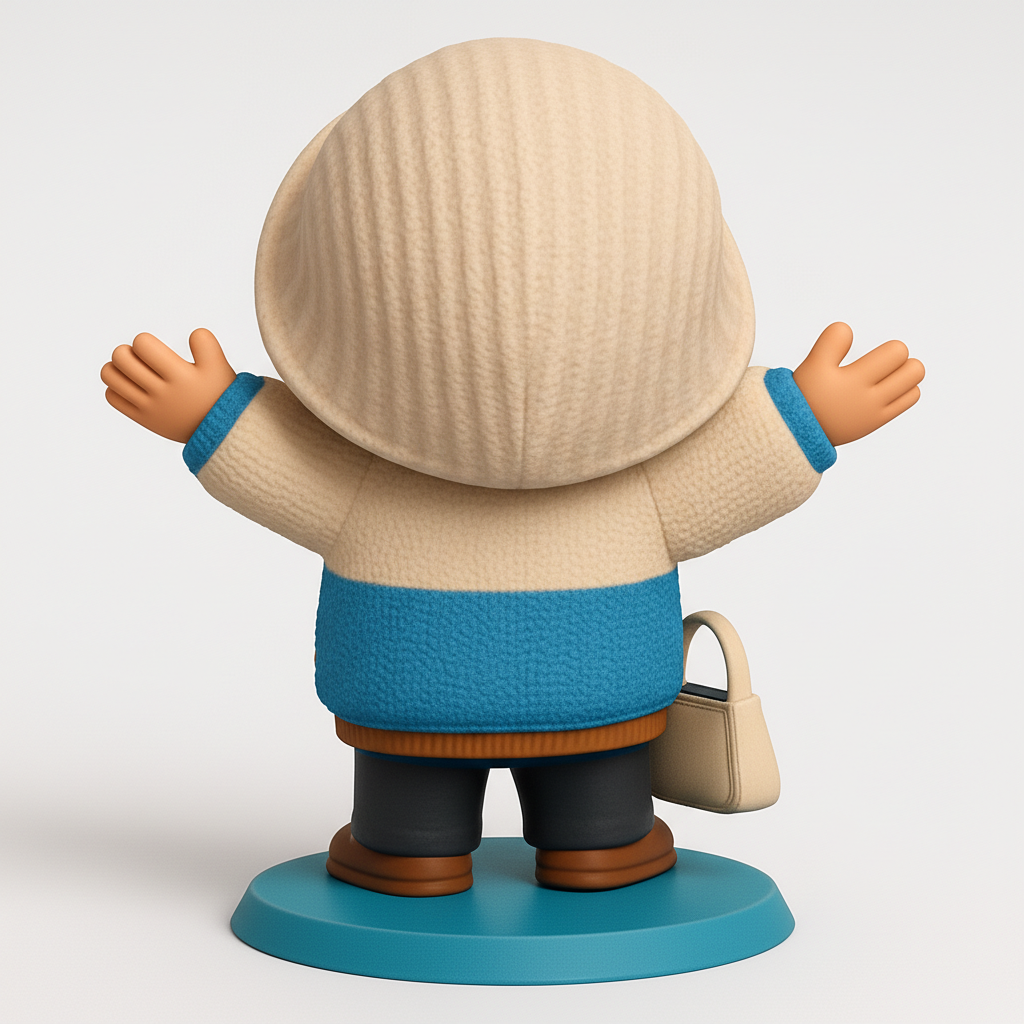 face to 3d model ai-3D portrait printing from photo_Cozy Winter Pal Figurine