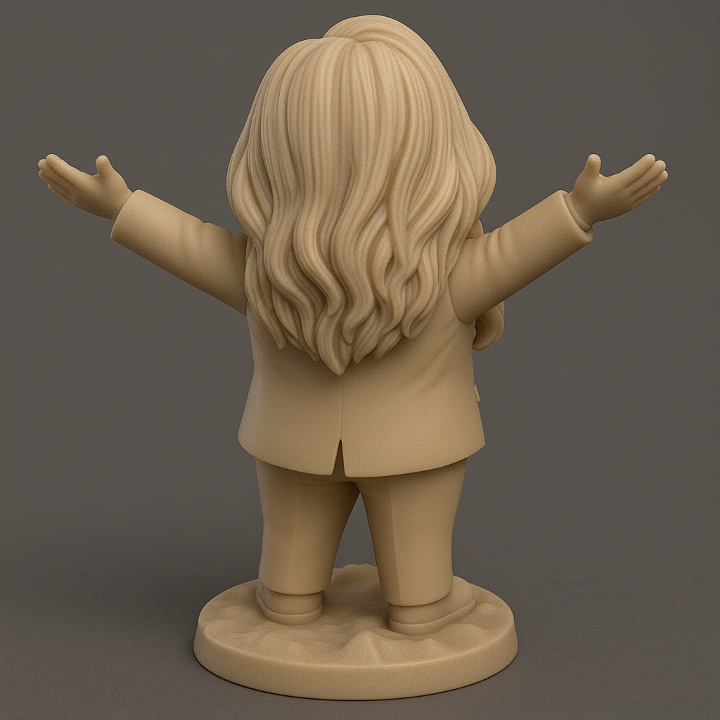 silhouette 3d printer maker-3d portrait printing_Joyful Celebration Figure for 3D Printing