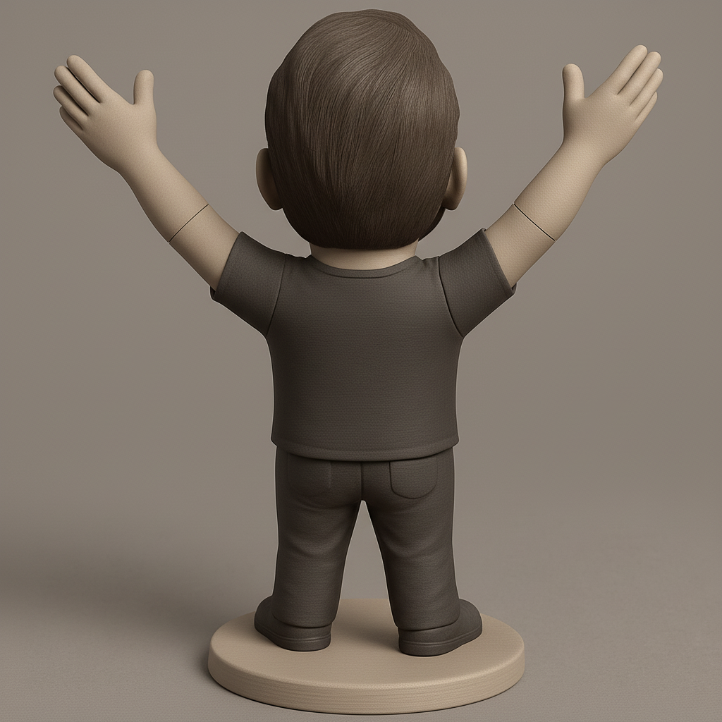 face to 3d model ai-3D portrait printing from photo_Joyful Success Figure: Celebrate Every Win!