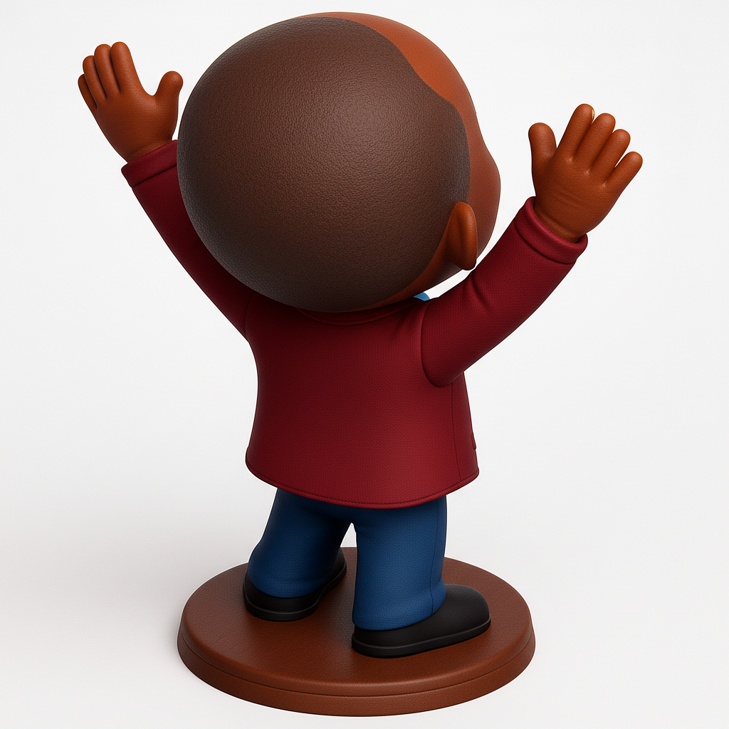 face anatomy 3d model-create 3d face model from photo_Smiling Man Positive Vibe Desk Buddy