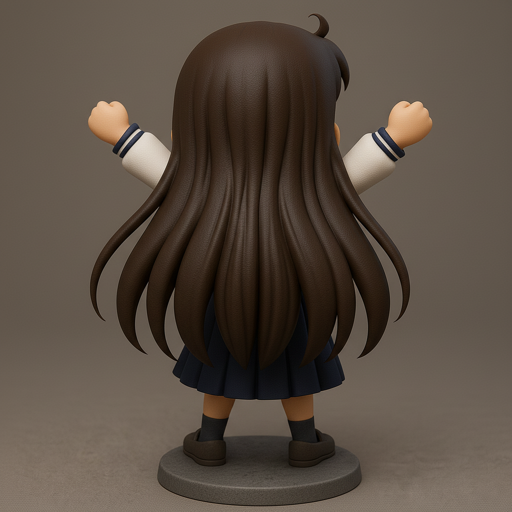 face anatomy 3d model-create 3d face model from photo_Joyful Schoolgirl Figure - Perfect for Display!