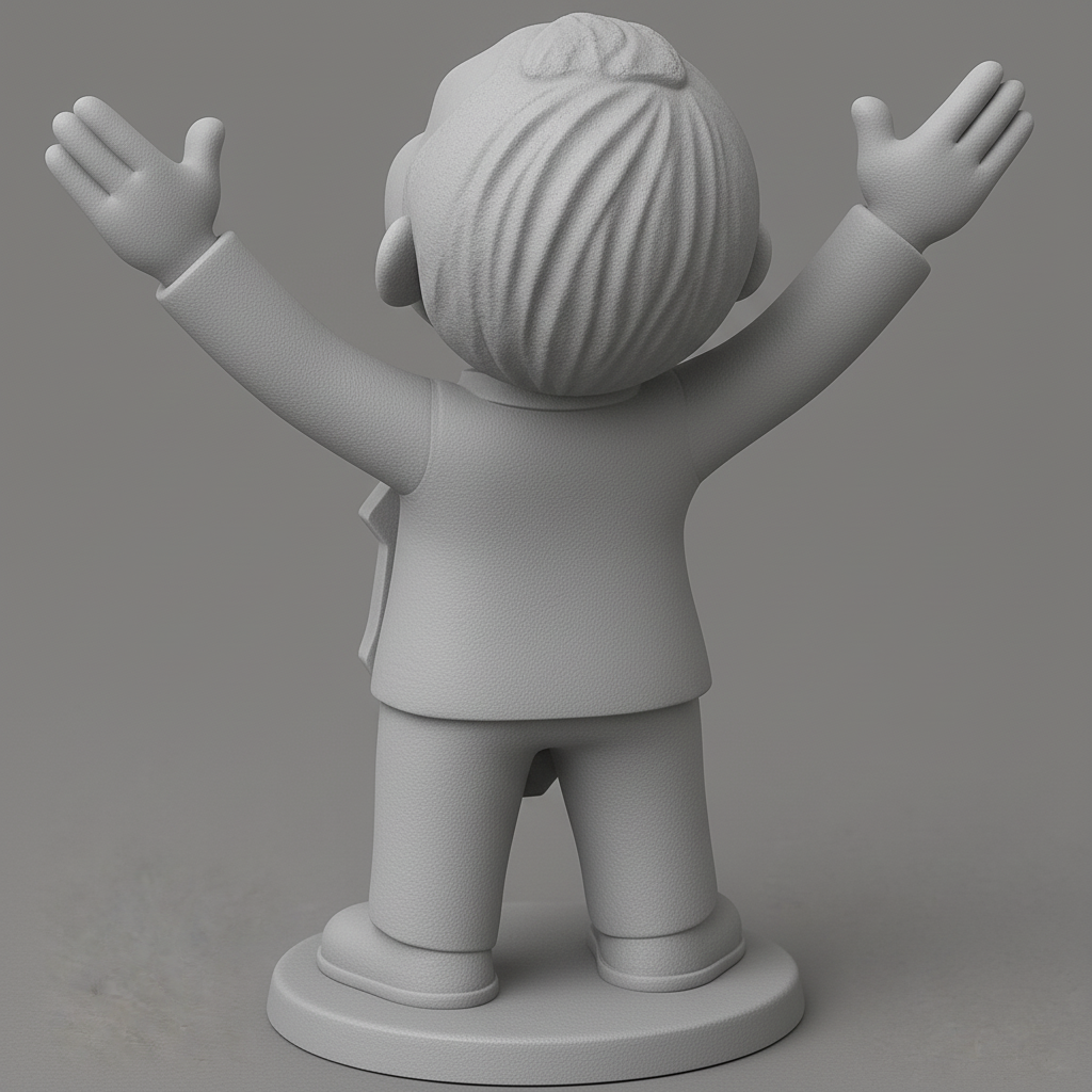 face anatomy 3d model-create 3d face model from photo_Joyful Boy Emblem Statue - Embrace Happiness!