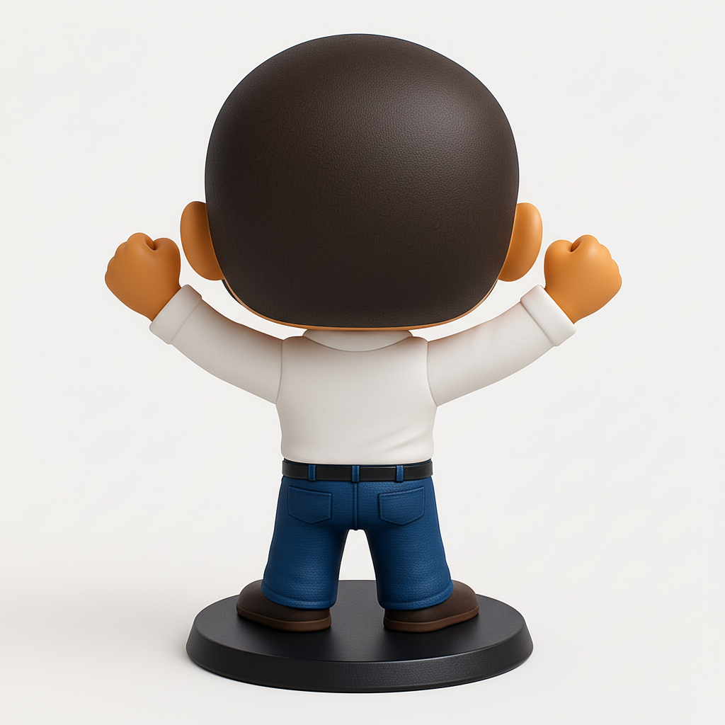 face to 3d model ai-3D portrait printing from photo_Uplifting Funko-Style Success Figure