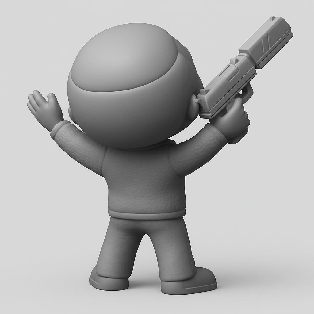 face anatomy 3d model-create 3d face model from photo_Smiling Blaster Boy Figurine - Display & Collect!