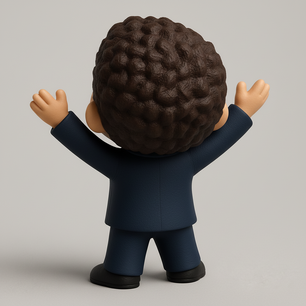 face to 3d model ai-3D portrait printing from photo_Optimistic Office Hero: Funko-Inspired Desk Buddy