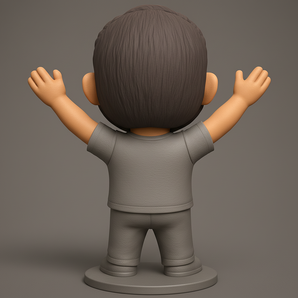 face to 3d model ai-3D portrait printing from photo_Bring Joy to Your Desk: Cheerful Bearded Man Bobble Figure