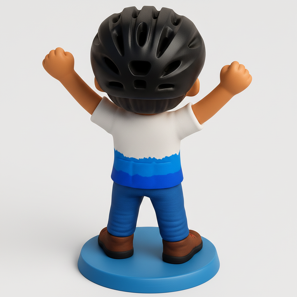 face to 3d model ai-3D portrait printing from photo_Wiuelles Cycling Mascot - Celebrate Your Ride!