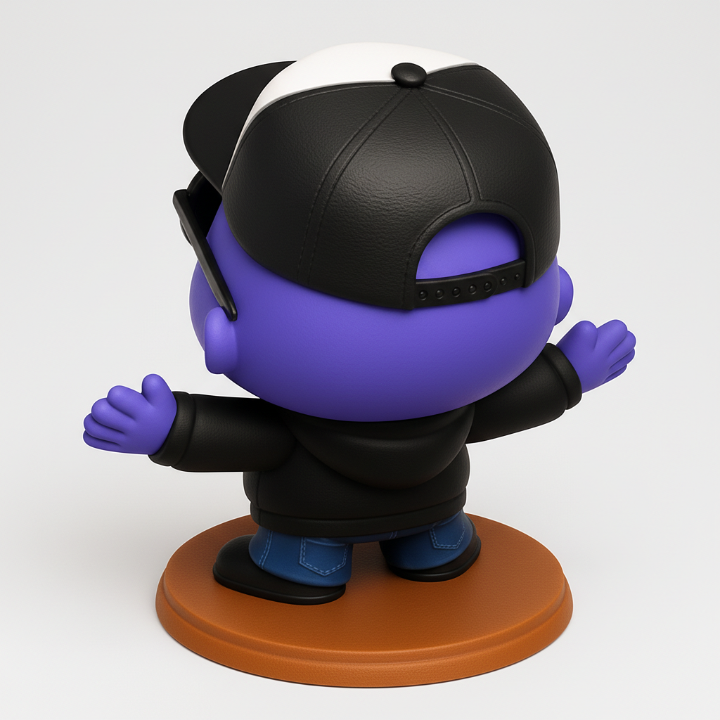 face anatomy 3d model-create 3d face model from photo_Monad Mascot 3D Print: Cool Desk Decor & Collectib