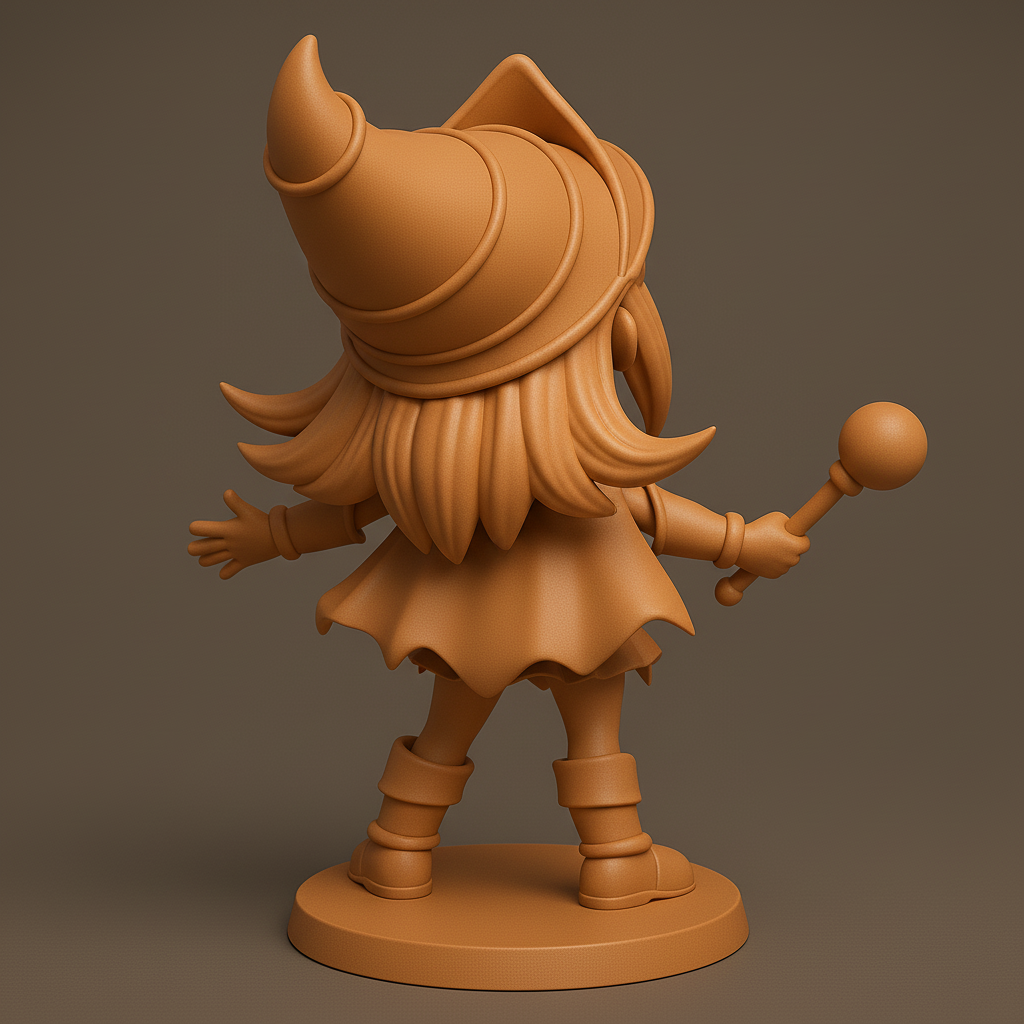 face anatomy 3d model-create 3d face model from photo_Charming Wizard Figurine for 3D Printing