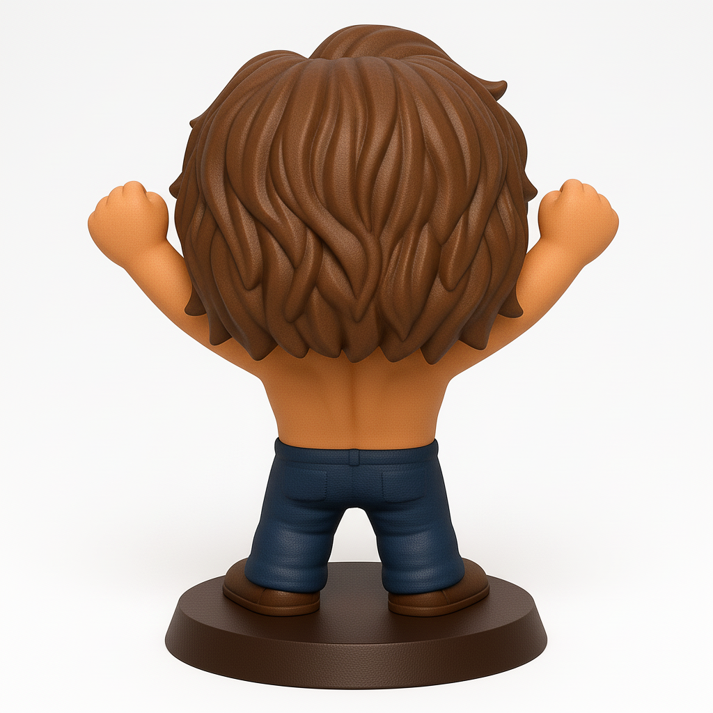 face anatomy 3d model-create 3d face model from photo_Jubilant Bearded Figure Funko Style 3D Print