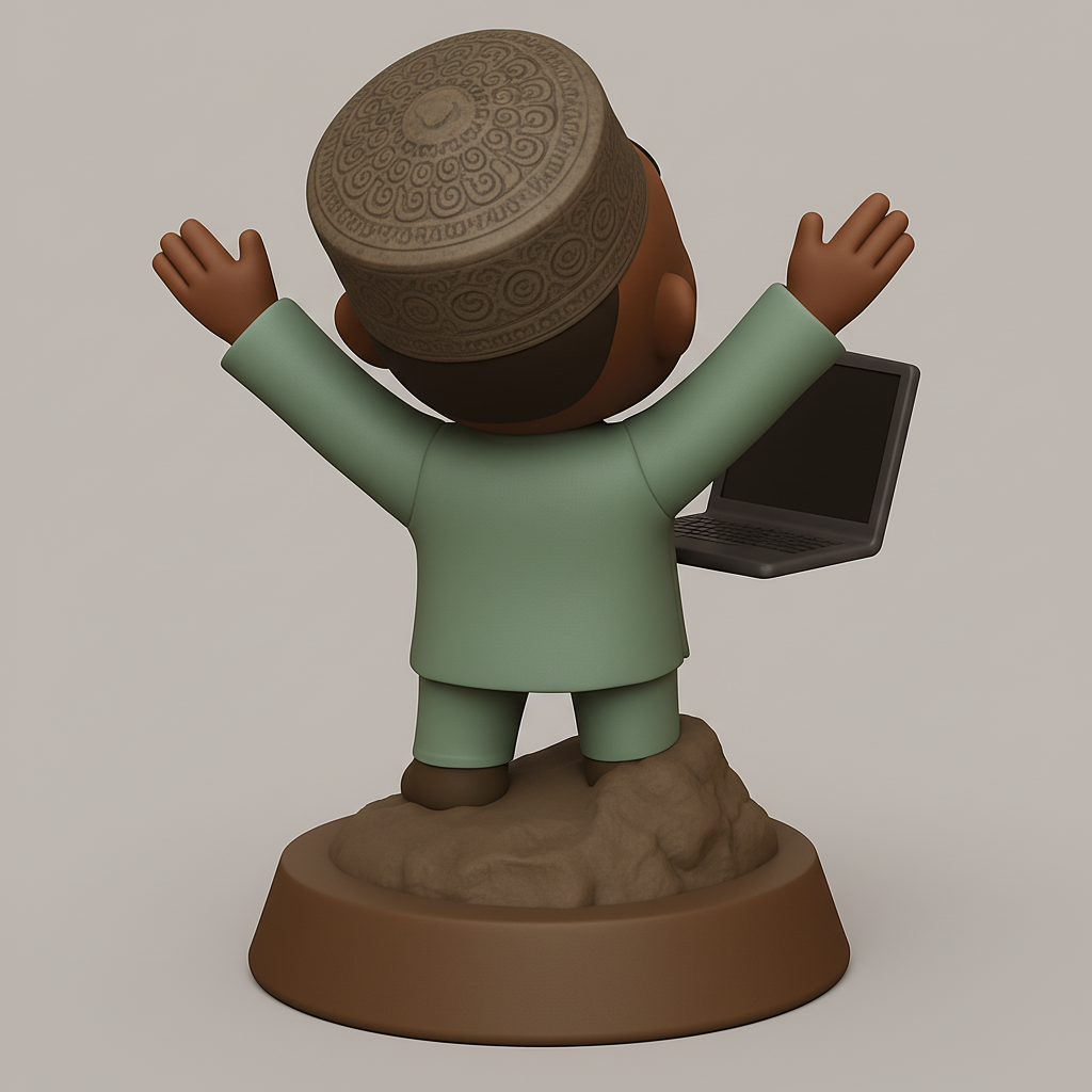 face to 3d model ai-3D portrait printing from photo_Shehu Isyaku Tuwaris Celebratory Tech Figure