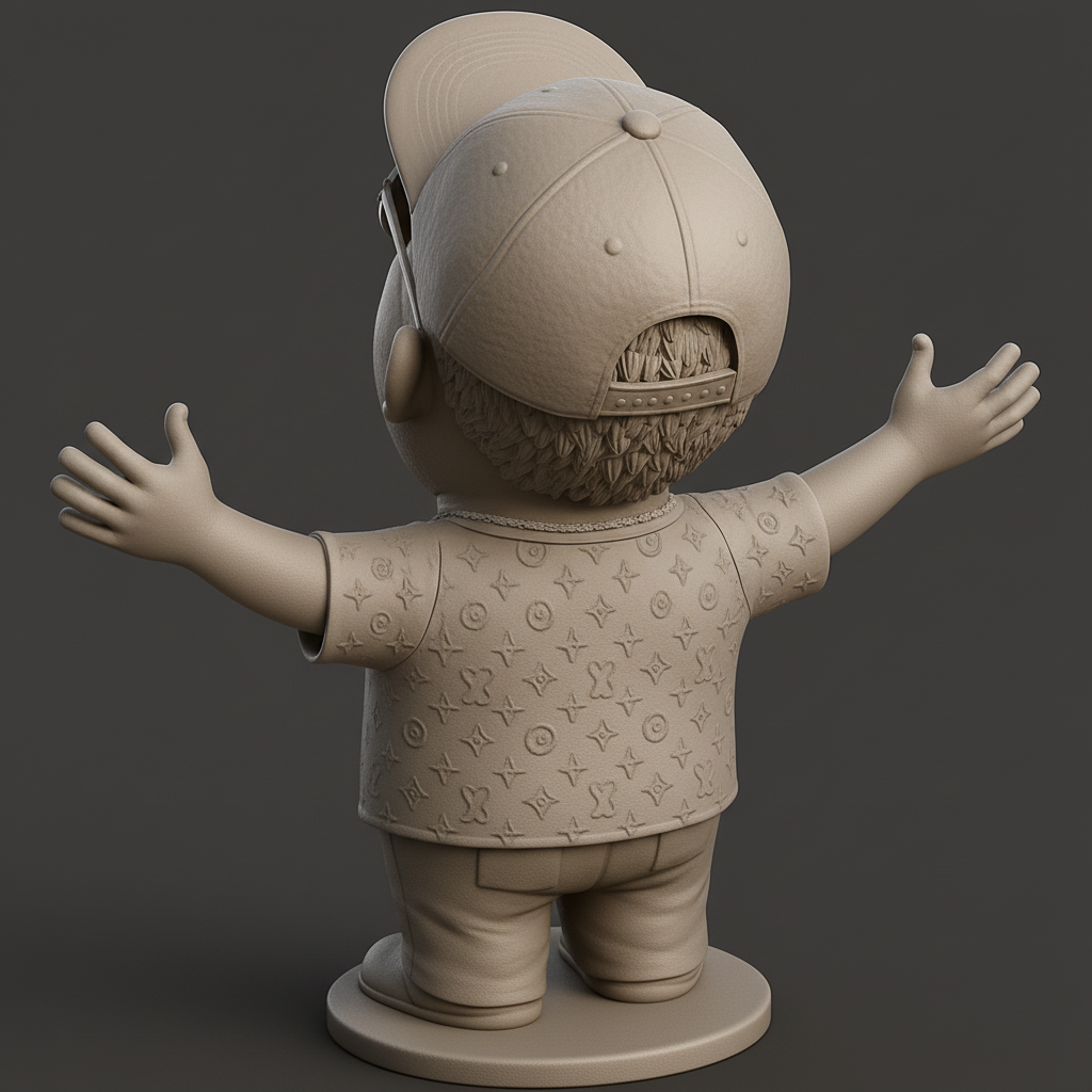 face anatomy 3d model-create 3d face model from photo_Enthusiastic Icon: Print Your Own Hype Man!