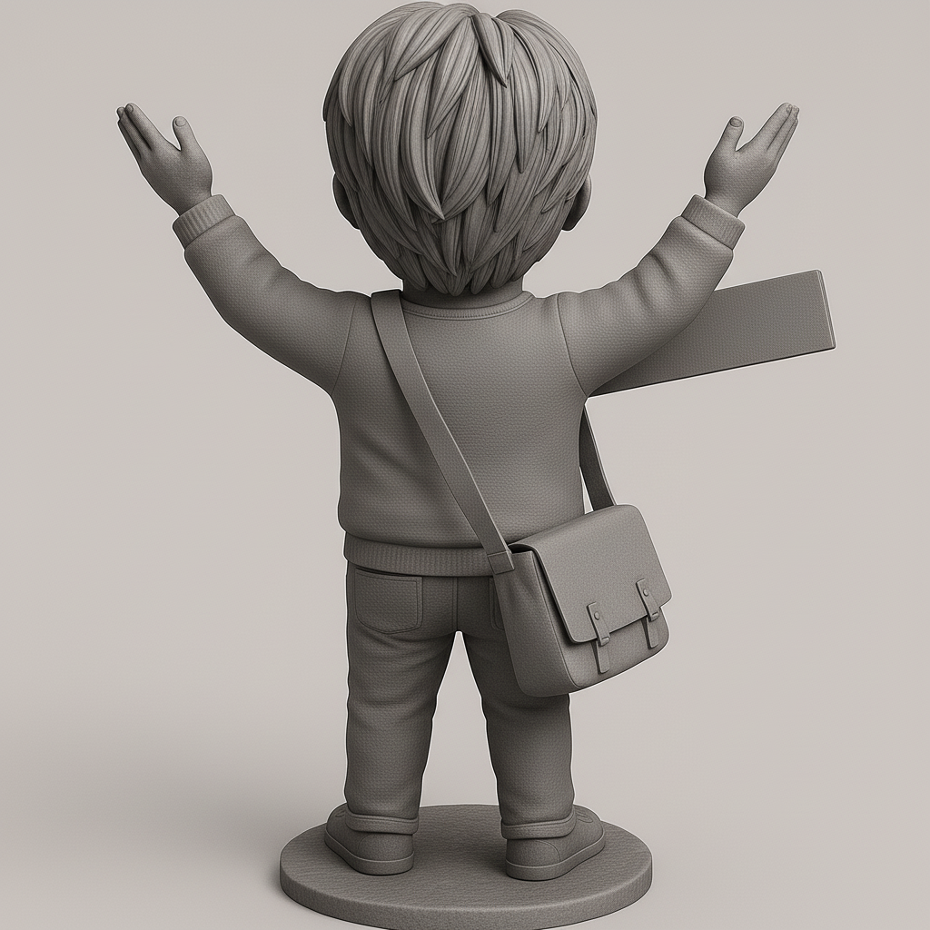 face anatomy 3d model-create 3d face model from photo_Joyful Figure with 'XOCIETY' Sign