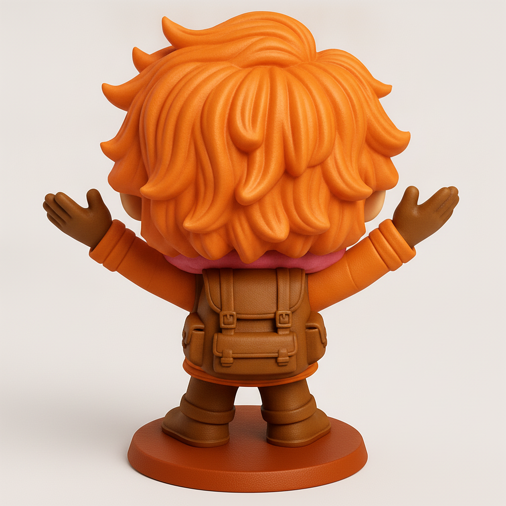 face to 3d model ai-3D portrait printing from photo_Whimsical Adventurer: Goggle-Eyed Explorer Figurine