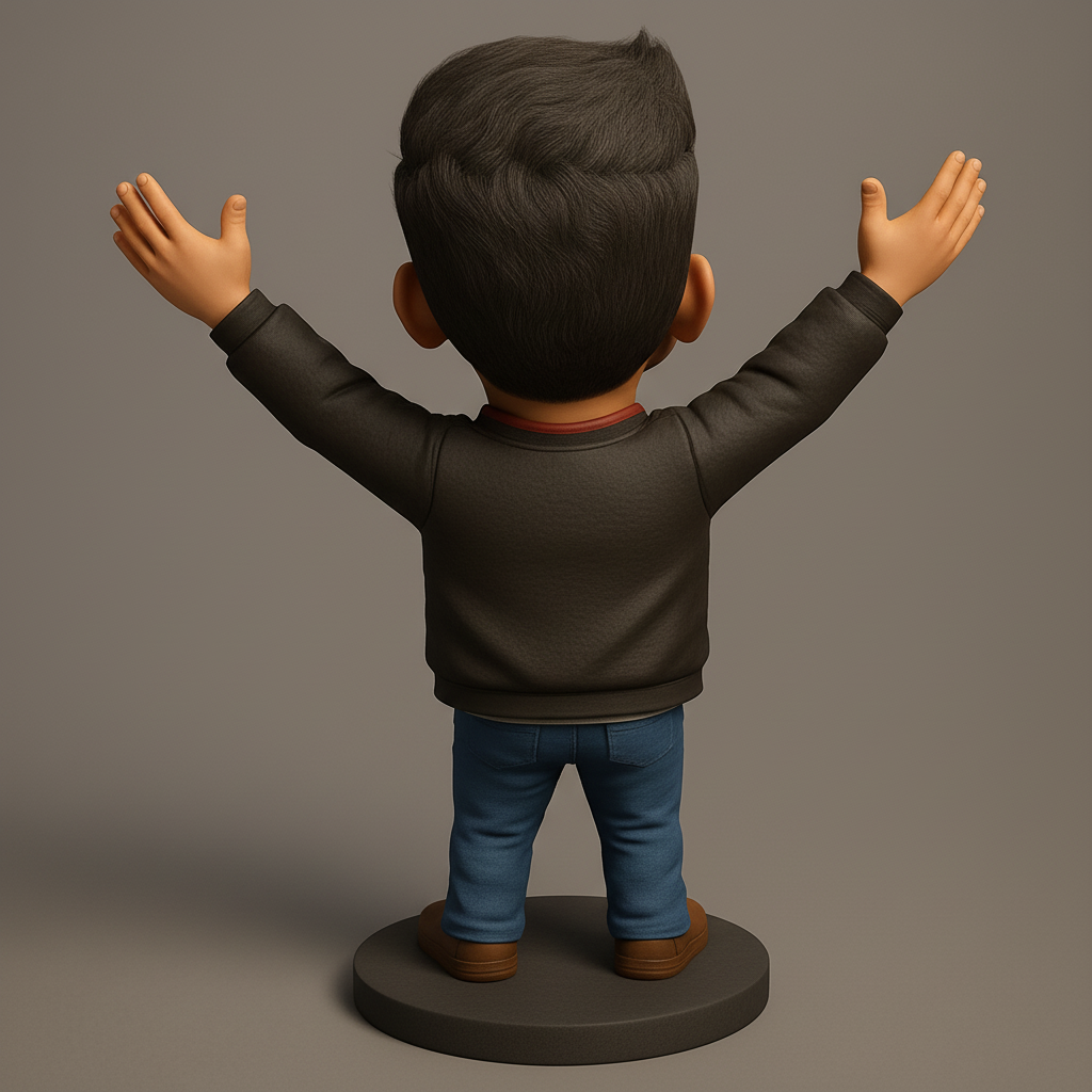 face anatomy 3d model-create 3d face model from photo_Happy Man Desk Buddy - Uplifting 3D Print Model!